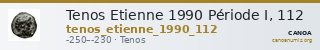 Tenos Etienne 1990 Période I, 112 — CANOA