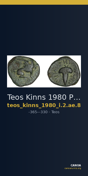 Teos Kinns 1980 Period I.2, AE 8 — CANOA
