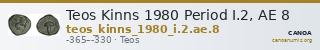 Teos Kinns 1980 Period I.2, AE 8 — CANOA