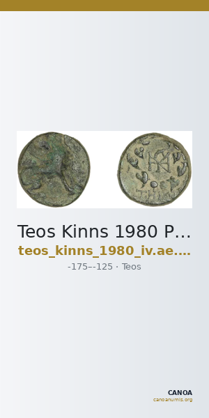 Teos Kinns 1980 Period IV, AE 14 — CANOA