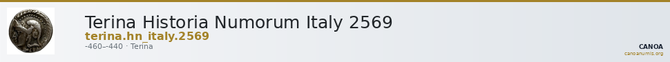 Terina Historia Numorum Italy 2569 — CANOA
