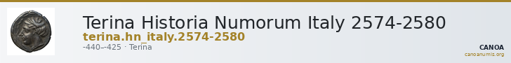 Terina Historia Numorum Italy 2574-2580 — CANOA