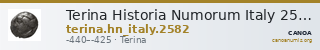 Terina Historia Numorum Italy 2582 — CANOA
