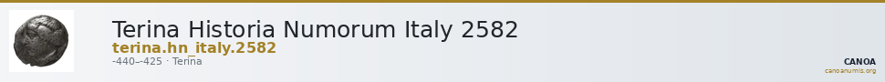 Terina Historia Numorum Italy 2582 — CANOA