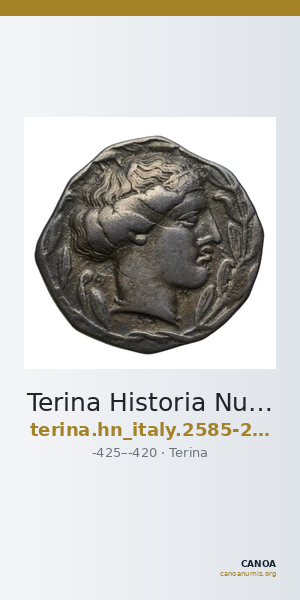 Terina Historia Numorum Italy 2585-2595 — CANOA