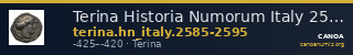 Terina Historia Numorum Italy 2585-2595 — CANOA