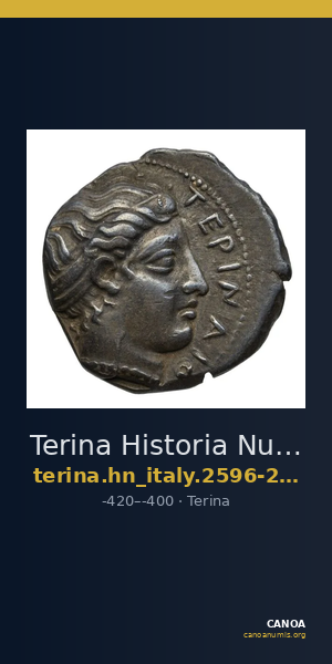 Terina Historia Numorum Italy 2596-2622 — CANOA