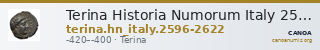 Terina Historia Numorum Italy 2596-2622 — CANOA