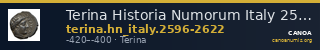 Terina Historia Numorum Italy 2596-2622 — CANOA