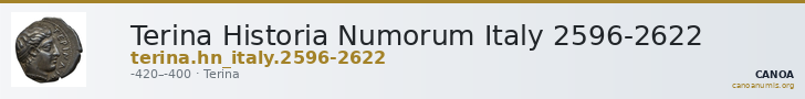 Terina Historia Numorum Italy 2596-2622 — CANOA