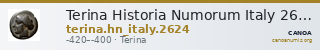 Terina Historia Numorum Italy 2624 — CANOA