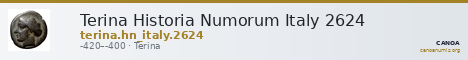 Terina Historia Numorum Italy 2624 — CANOA
