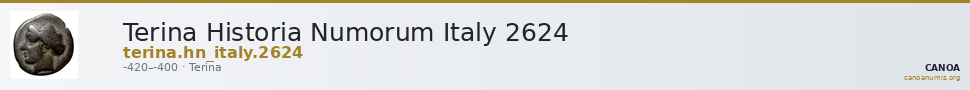 Terina Historia Numorum Italy 2624 — CANOA
