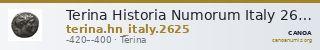 Terina Historia Numorum Italy 2625 — CANOA