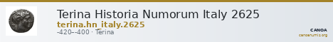 Terina Historia Numorum Italy 2625 — CANOA