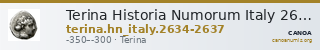 Terina Historia Numorum Italy 2634-2637 — CANOA