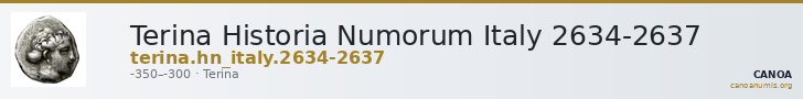 Terina Historia Numorum Italy 2634-2637 — CANOA