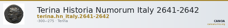 Terina Historia Numorum Italy 2641-2642 — CANOA