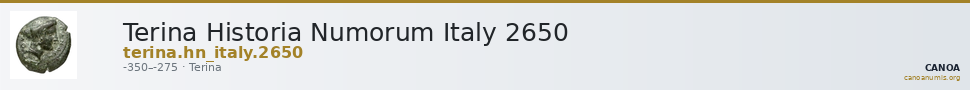 Terina Historia Numorum Italy 2650 — CANOA
