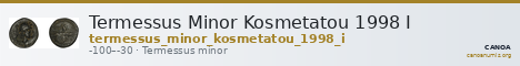 Termessus Minor Kosmetatou 1998 I — CANOA