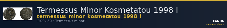 Termessus Minor Kosmetatou 1998 I — CANOA
