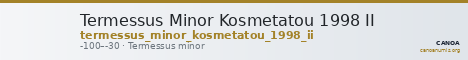 Termessus Minor Kosmetatou 1998 II — CANOA