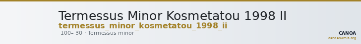 Termessus Minor Kosmetatou 1998 II — CANOA