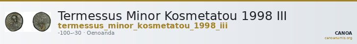 Termessus Minor Kosmetatou 1998 III — CANOA