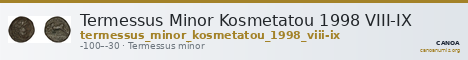 Termessus Minor Kosmetatou 1998 VIII-IX — CANOA