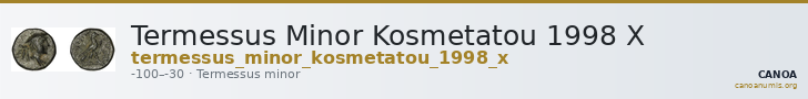 Termessus Minor Kosmetatou 1998 X — CANOA