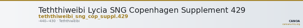 Teththiweibi Lycia SNG Copenhagen Supplement 429 — CANOA