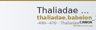 Thaliadae Babelon 1907 1244 — CANOA