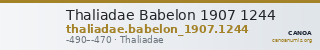 Thaliadae Babelon 1907 1244 — CANOA