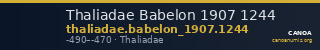 Thaliadae Babelon 1907 1244 — CANOA