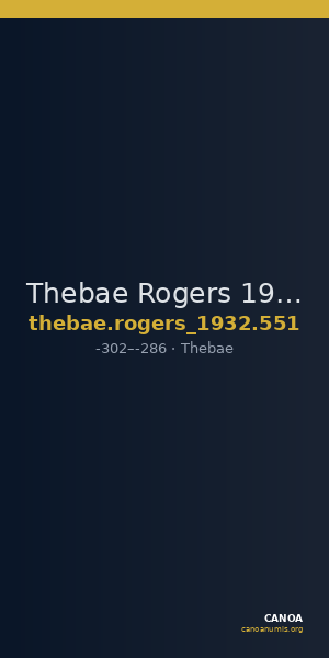 Thebae Rogers 1932 551 — CANOA