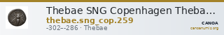 Thebae SNG Copenhagen Thebae 259 — CANOA