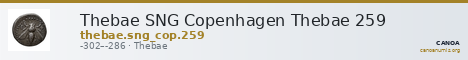 Thebae SNG Copenhagen Thebae 259 — CANOA