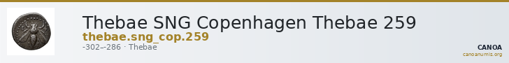 Thebae SNG Copenhagen Thebae 259 — CANOA