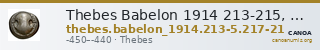 Thebes Babelon 1914 213-215, 217-221 — CANOA