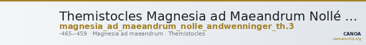 Themistocles Magnesia ad Maeandrum Nollé and Wenninger 1998 Th. 3 — CANOA