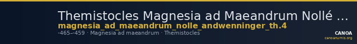 Themistocles Magnesia ad Maeandrum Nollé and Wenninger 1998 Th. 4 — CANOA