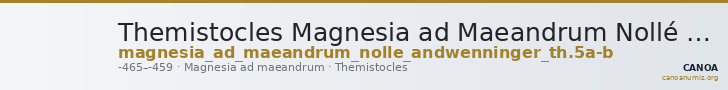Themistocles Magnesia ad Maeandrum Nollé and Wenninger 1998 Th. 5a-b — CANOA