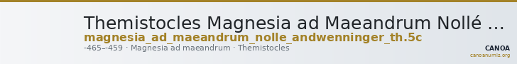 Themistocles Magnesia ad Maeandrum Nollé and Wenninger 1998 Th. 5c — CANOA