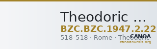 Theodoric — Quarter siliqua (Rome, 518) — CANOA