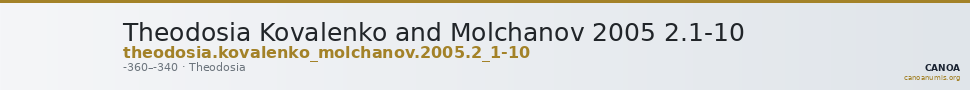 Theodosia Kovalenko and Molchanov 2005 2.1-10 — CANOA