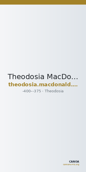 Theodosia MacDonald 2005 88 — CANOA