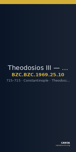 Theodosios III — Decanummium (Constantinople, 715) — CANOA