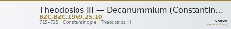 Theodosios III — Decanummium (Constantinople, 715) — CANOA