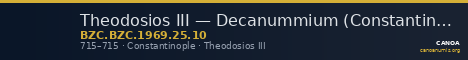 Theodosios III — Decanummium (Constantinople, 715) — CANOA