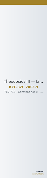 Theodosios III — Light Miliarense (Constantinople, 715) — CANOA
